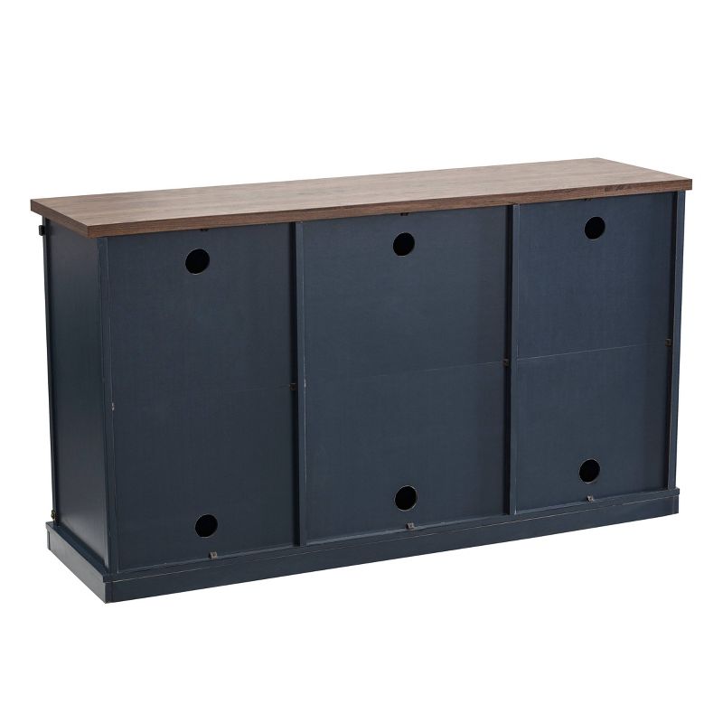 54" Sliding Doors TV Stand For TVs up to 60" Navy - Home Essentials