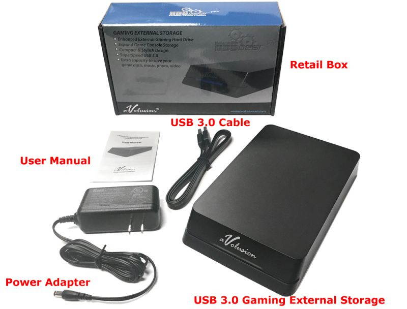 Avolusion HDDGear Pro 2TB (2000GB) 7200RPM 64MB Cache USB 3.0 External Gaming Hard Drive (for Xbox ONE X/S, Pre-Formatted) - 2 Year Warranty