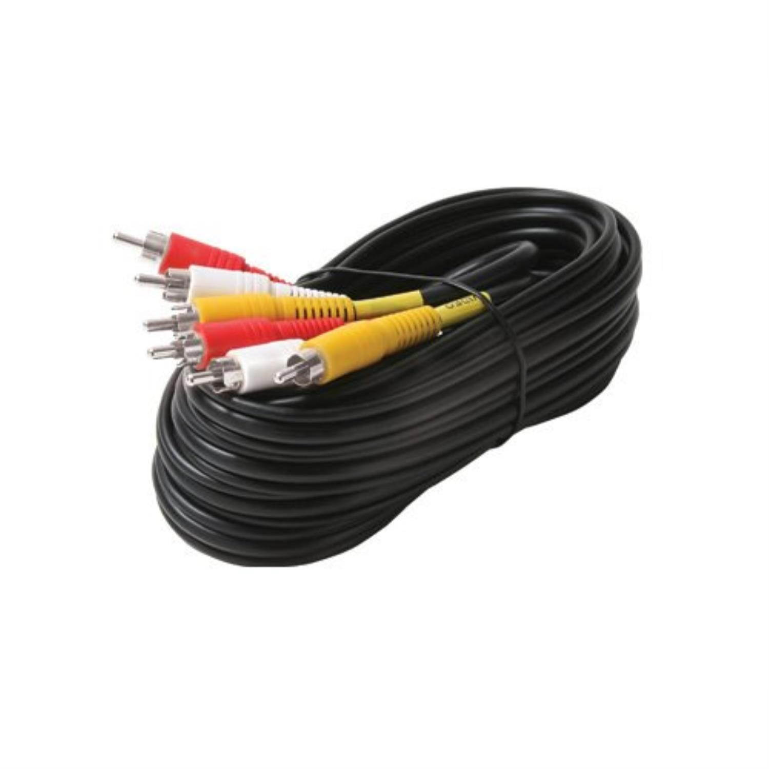 Video CableComposite Cord 30 ft RCA to RCA MMx3AV Cable for TVDVDVCD etd