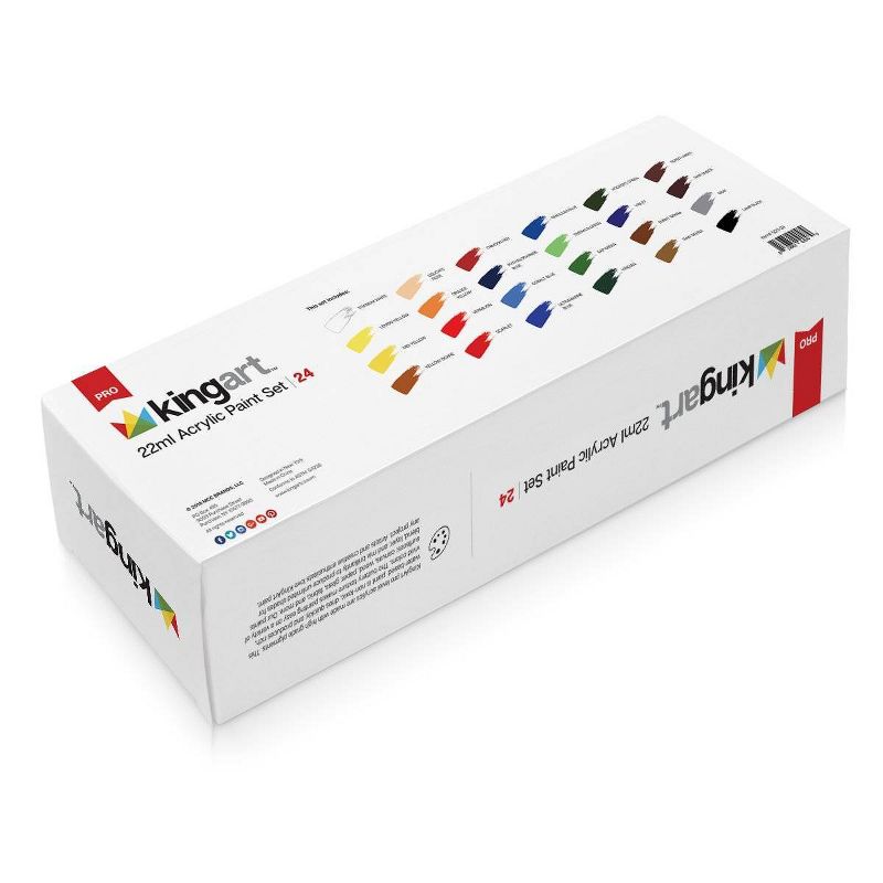 Kingart 24ct 22ml Acrylic Paint Set