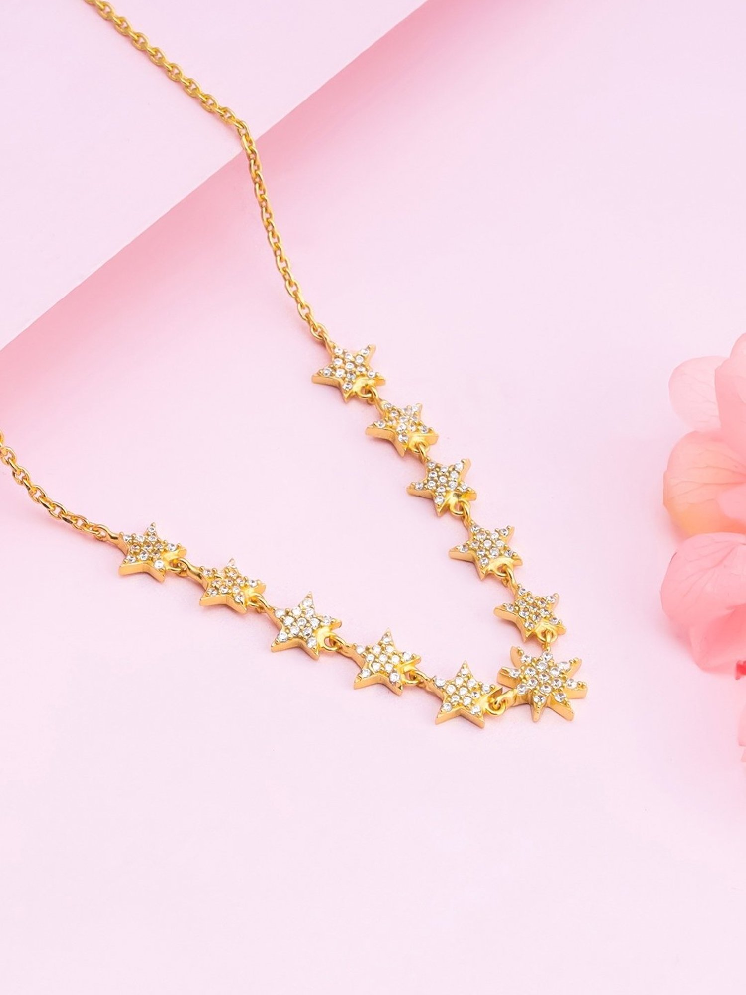 GIVA 92.5 Sterling Silver Radiating Star Necklace for Women