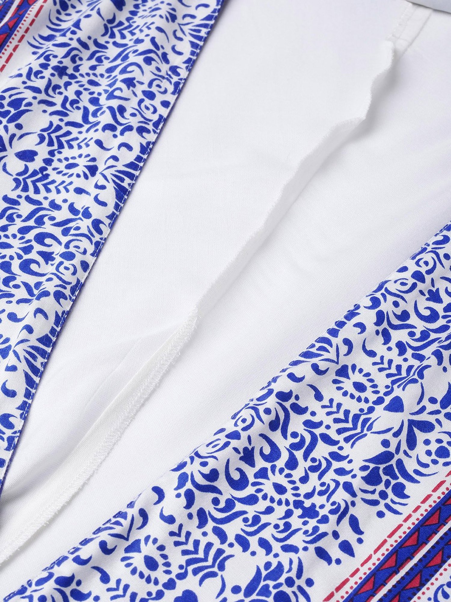 Geroo jaipur White Printed Long Shrug