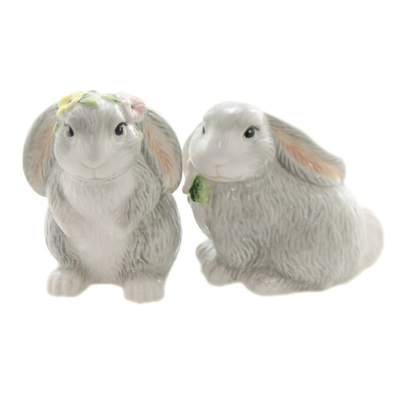 Tabletop 3.5" Sweet Bunny Salt Pepper Set/2 Shaker S/P Lop Eared Easter Certified International  -  Salt And Pepper Shaker Sets
