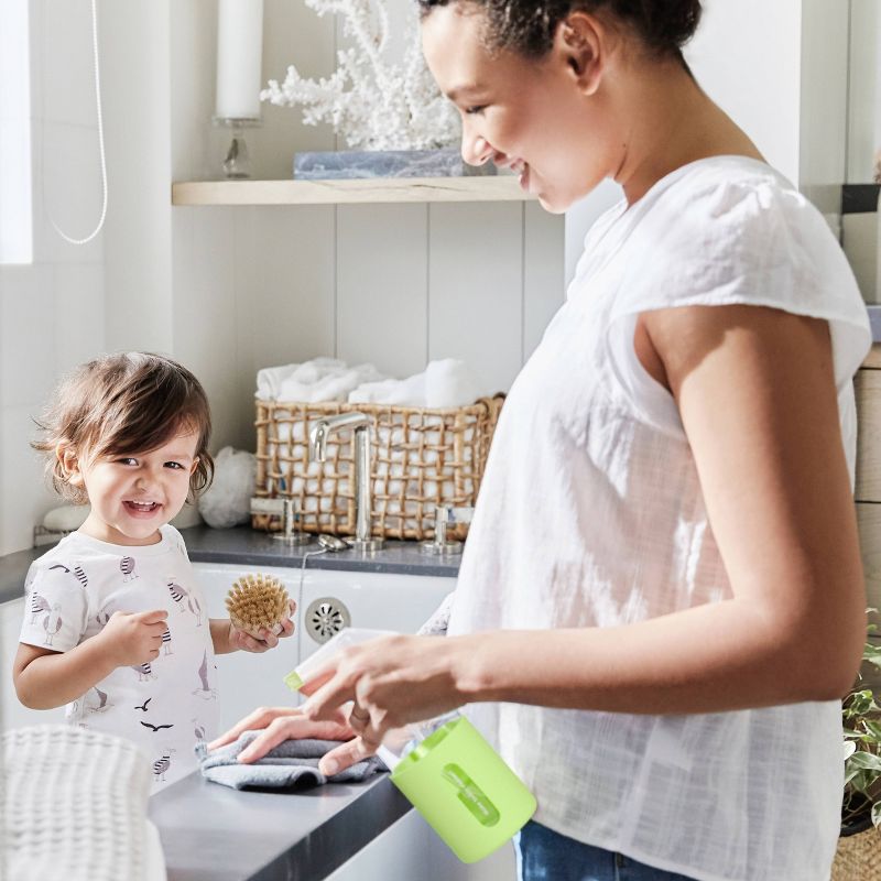 Deluxe Aluminum Handle Toilet Brush with Fully Removable Liner White - Bath Bliss