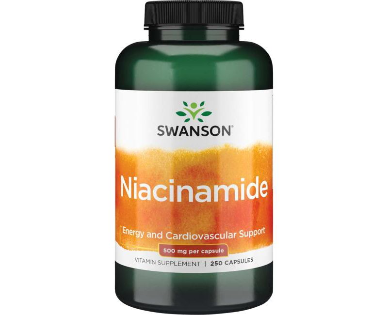 Swanson Niacinamide 500 mg 250 Capsules.