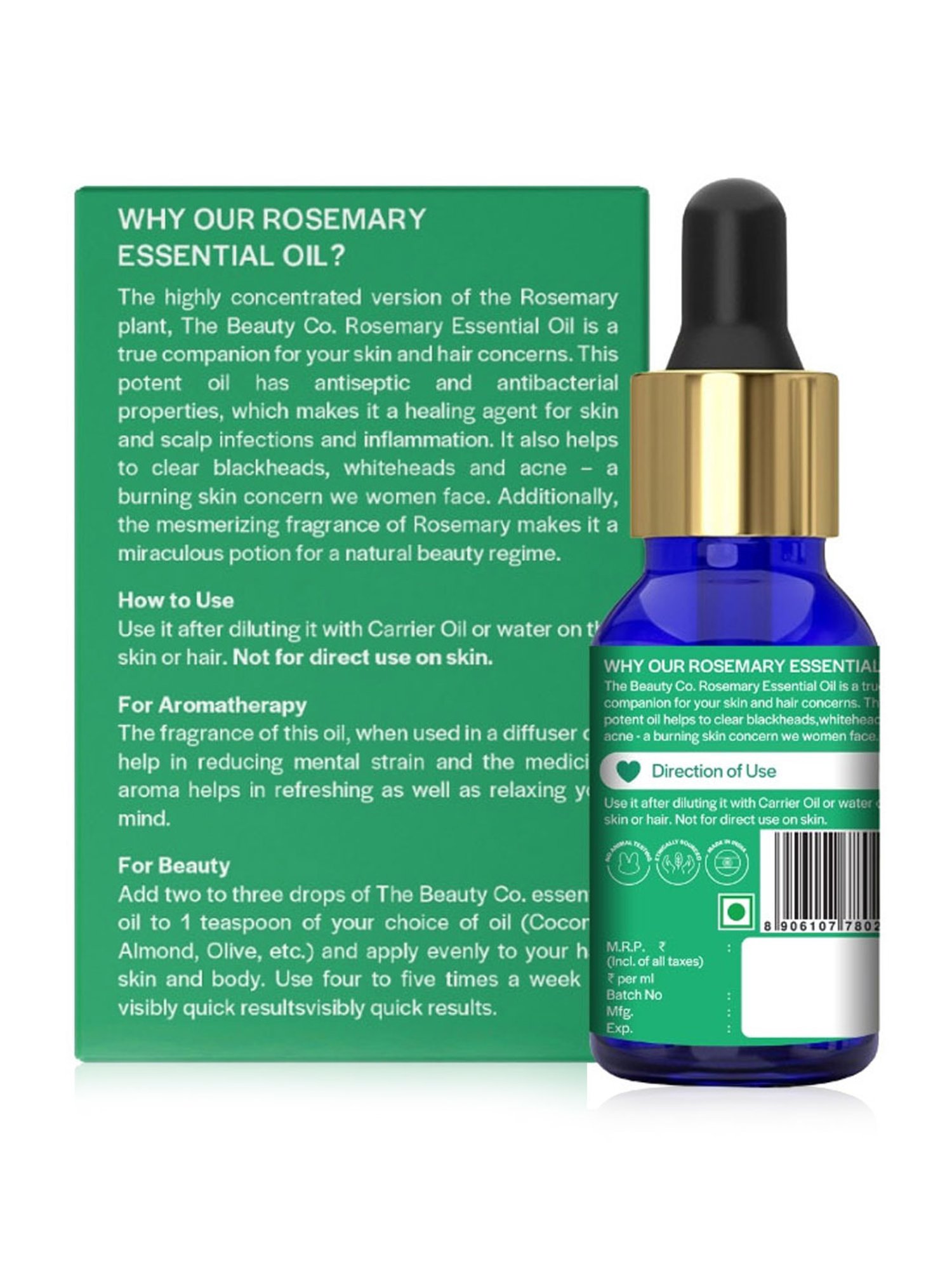 The Beauty Co. Rosemary Essential Oil - 15ml