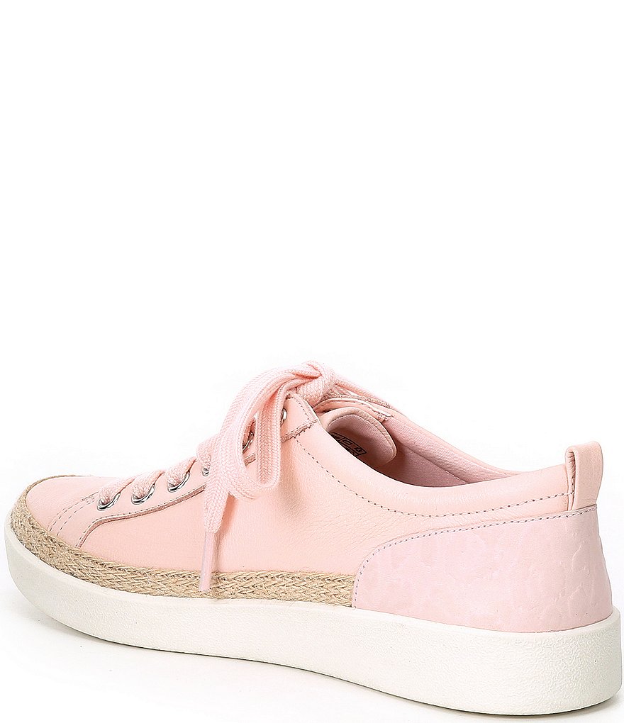 Vionic Winny Embossed Leather Lace-Up Sneakers