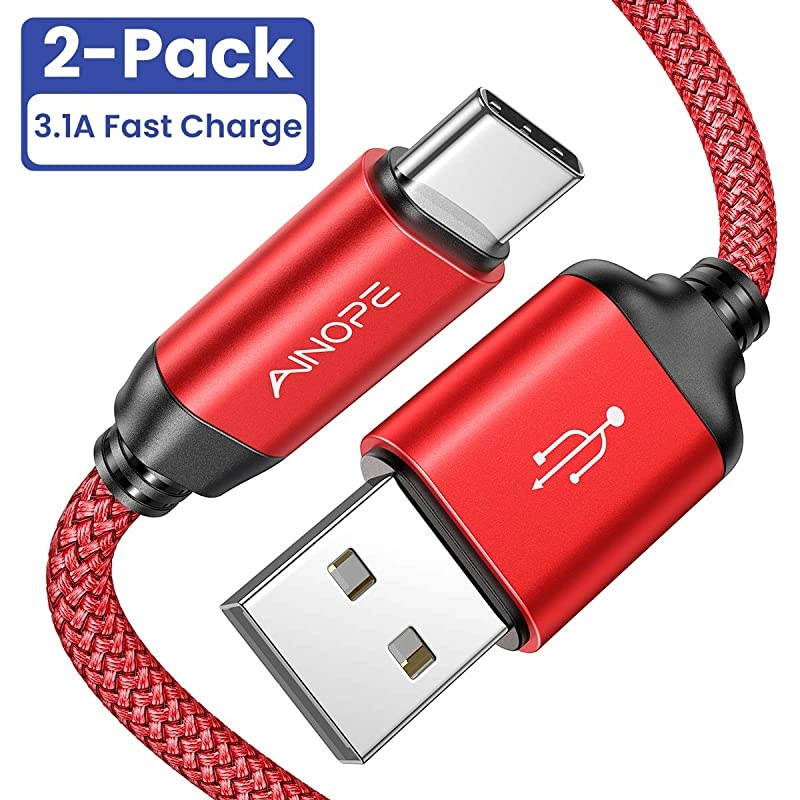 USB C Cable Fast Charging 31A Fast Charge 2Pack 66ft  USBA to TypeC Charger Cable Durable Braided USB C Cord Compatible with Galaxy Note 10 9 8 S10 S9 S8 S8 Plus S20 V30 V20 G6