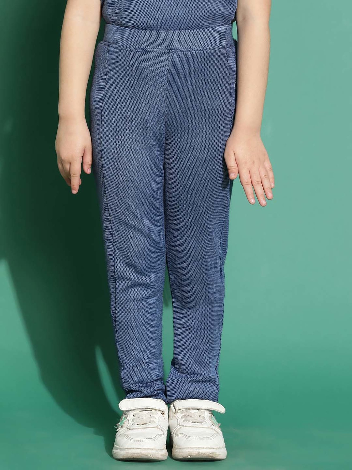 Tales & Stories Girls Blue Slim Fit Leggings