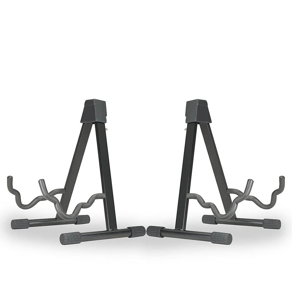 Musician's Gear A-frame Stand for Acoustic, Electric, and Bass Guitars (2 Pack) Black
