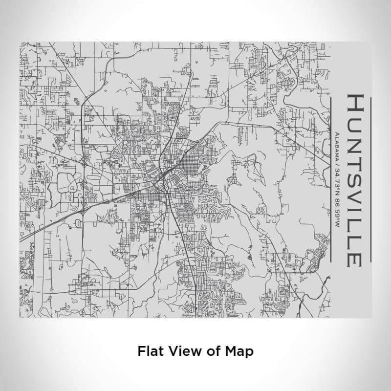 Huntsville - Alabama Map Bottle with Bamboo Top