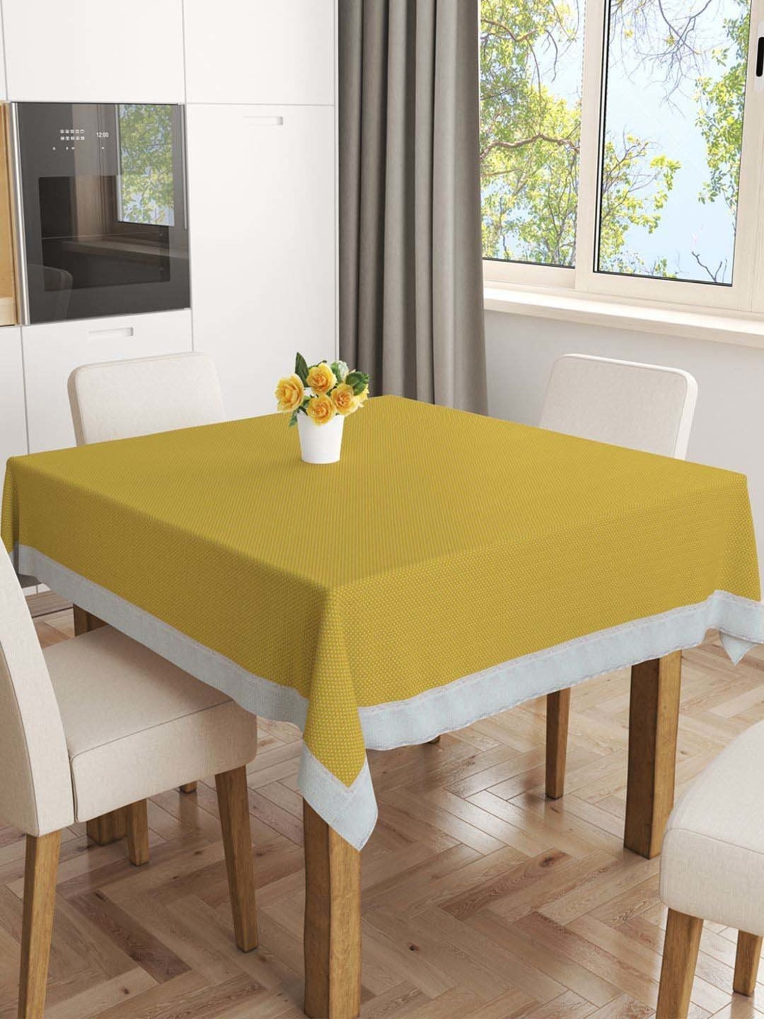 Bianca Classic Clear Yellow Pvc 4 Seater Table Cloth