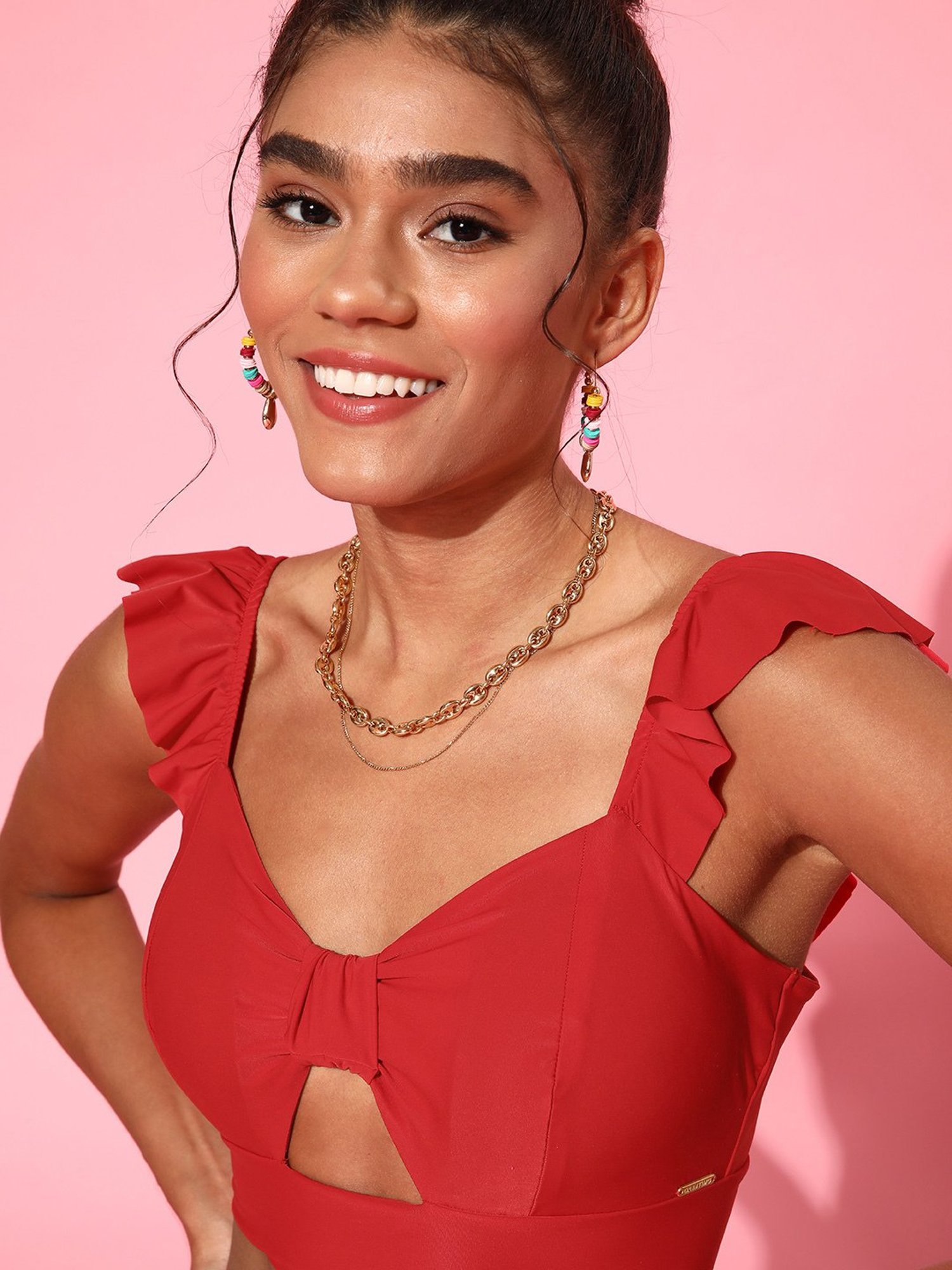 Da Intimo Red Bralette Brief Set