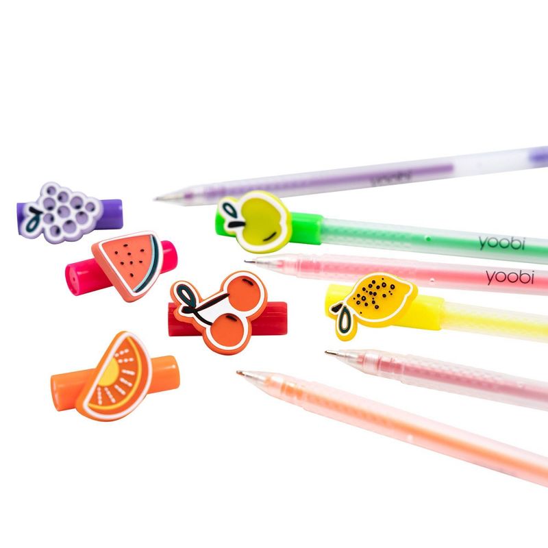 6ct Rollerball Gel Pens Scented Ink Metal Charm Multicolored  - Yoobi™