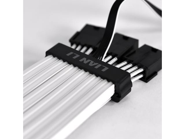 Graphics Card 6+2Pin 8Pin Male to Male Adapter Power Cable for Great Wall Dragon Module Power Supply with Net Cover,Black,about 58cm