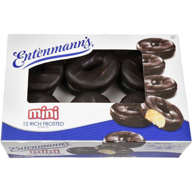 Entenmann's Frosted Mini Chocolate Donuts - 14oz