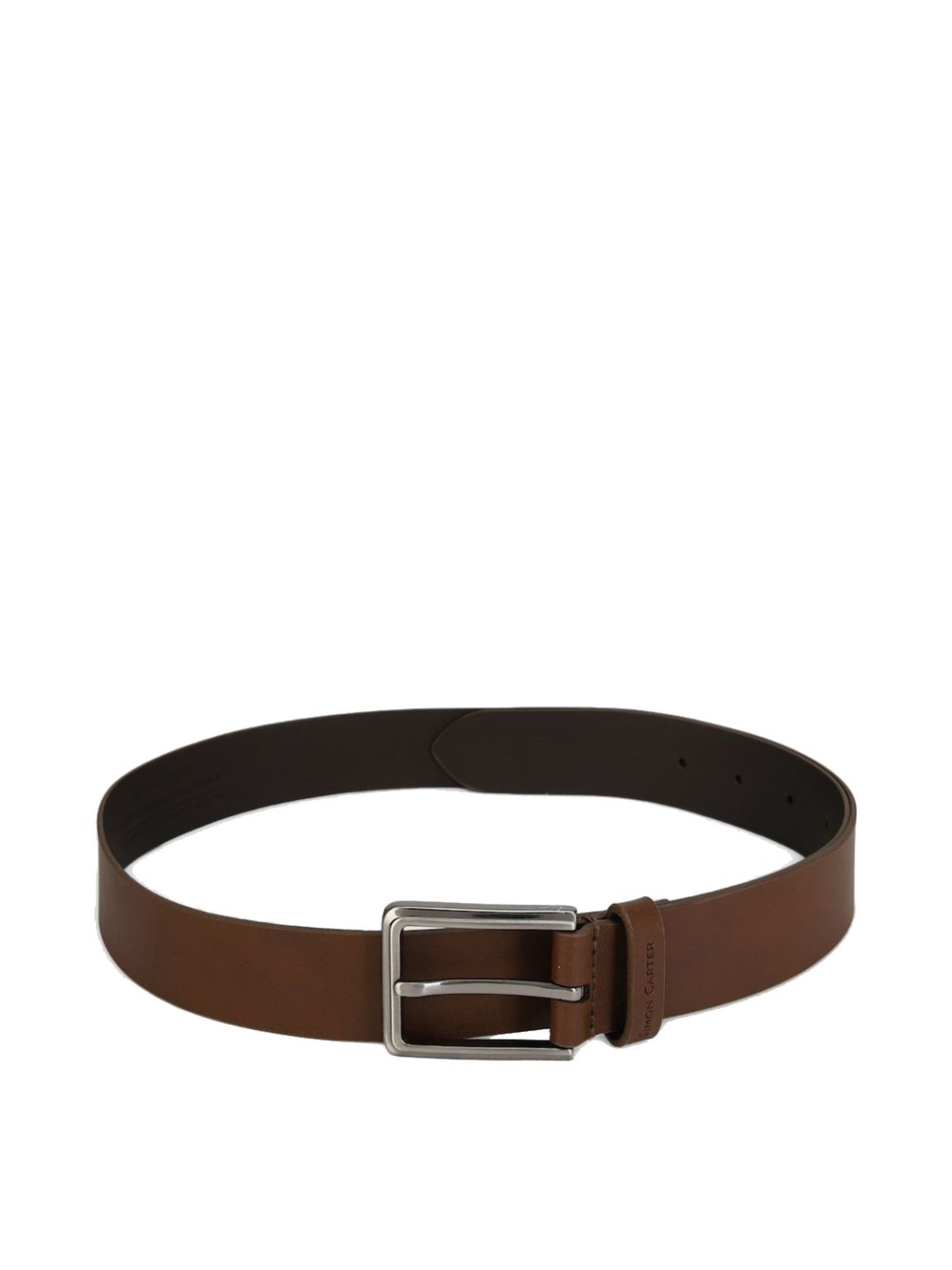 Simon Carter Brown Leather Waist Belt for Men
