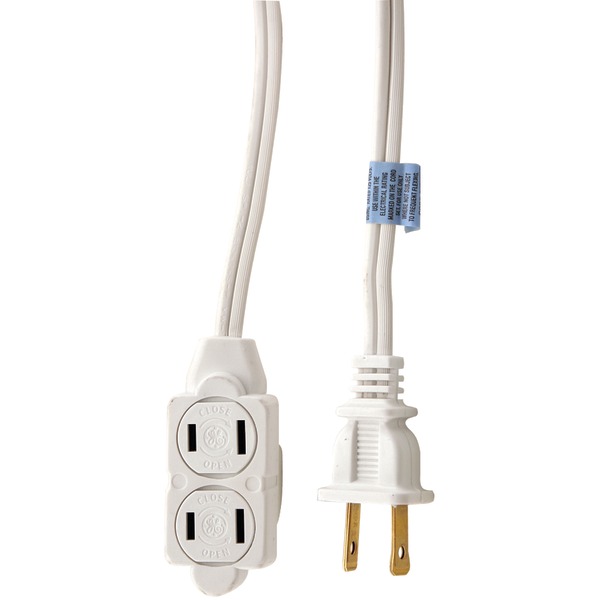3-Outlet Polarized Indoor Extension Cord with Twist-to-Close Outlet Covers (9 Feet)