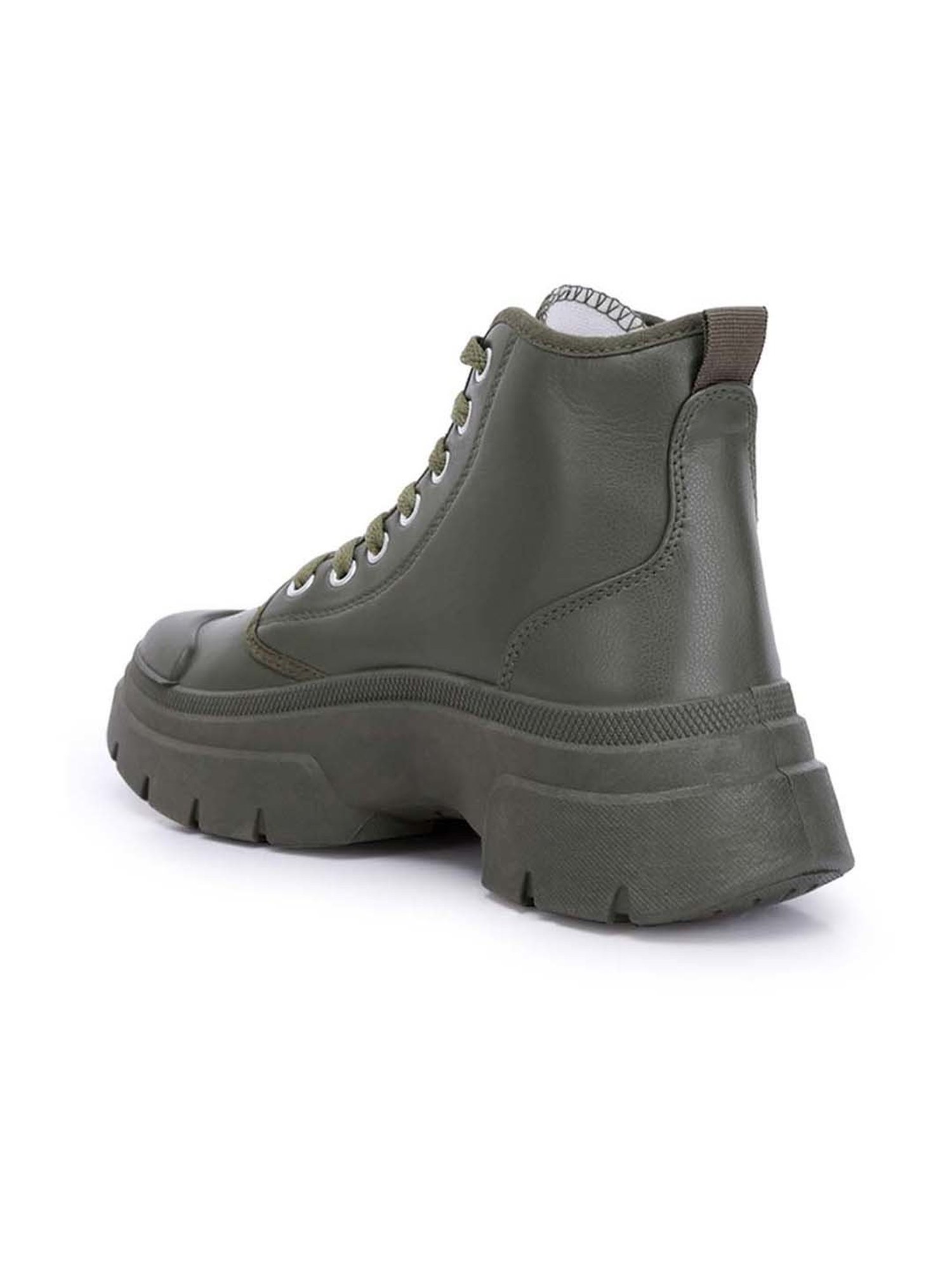 London Rag Women's Khaki Derby Boots