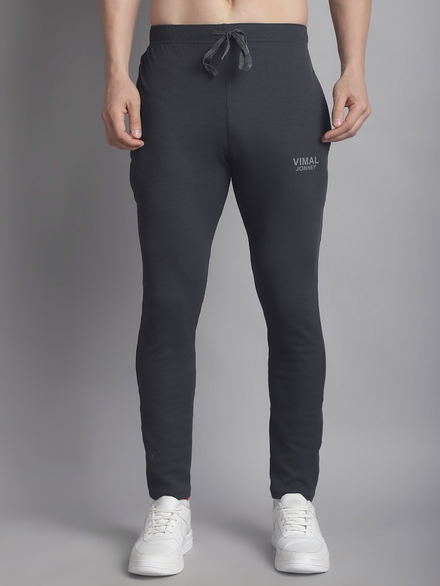 Vimal Jonney Multicolored Regular Fit Texture Trackpants - Pack Of 2