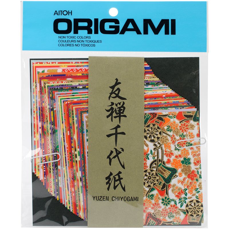 Origami Paper 4"X4" 40/Pkg-Yuzen Washi Chiyogami