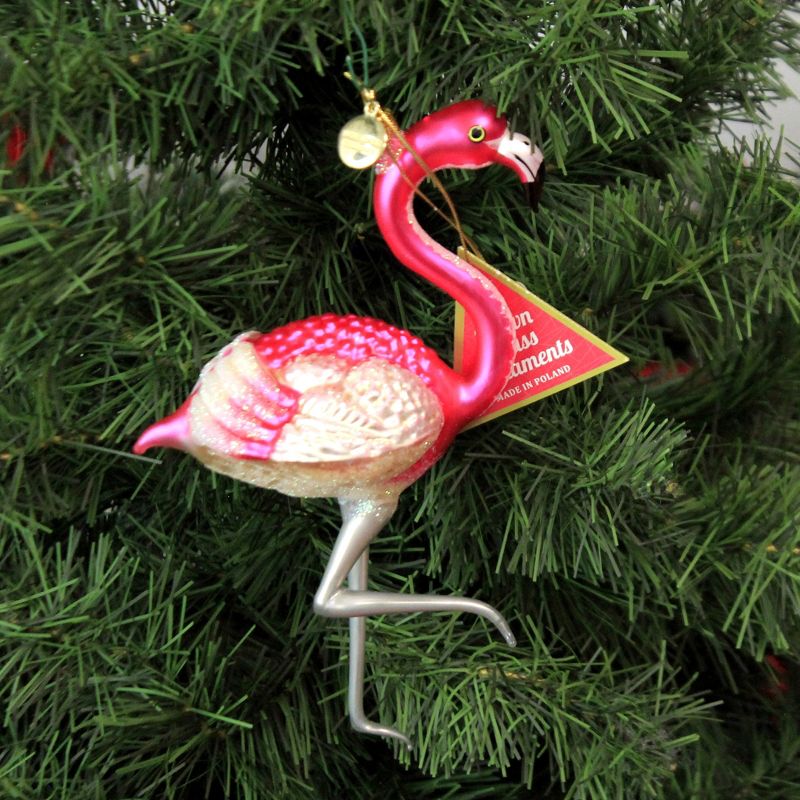 Morawski 7.25" Fuchsia Flamingo Ornament Florida Bird  -  Tree Ornaments