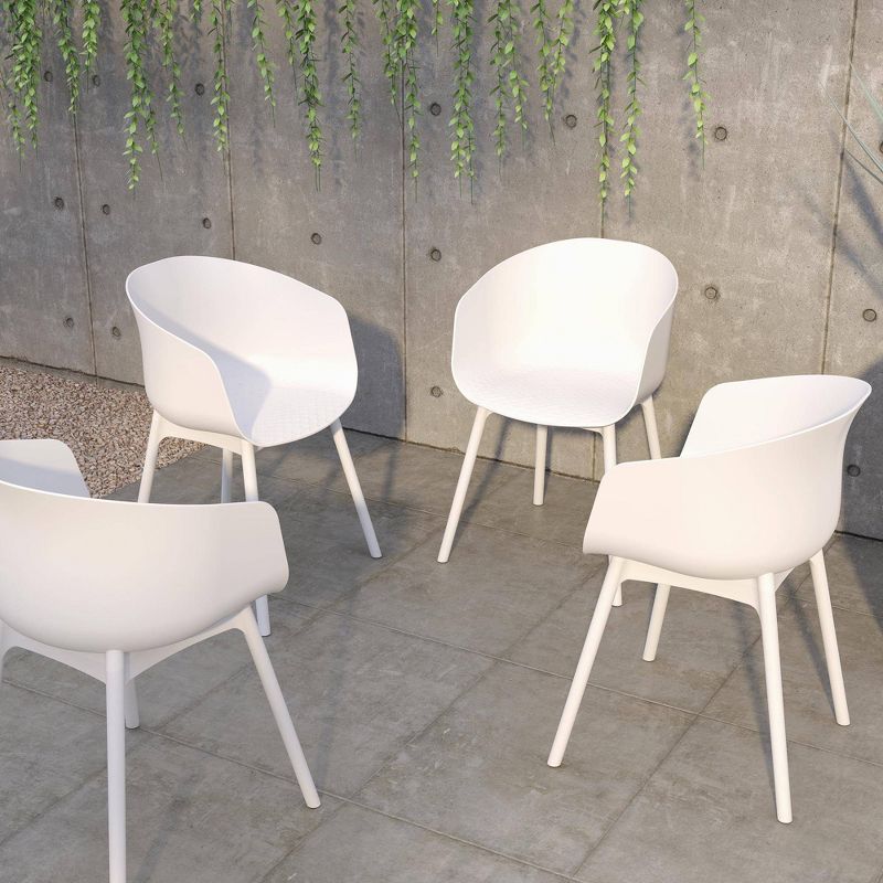 York 2pk XL Indoor/Outdoor Dining Chairs - White - Novogratz