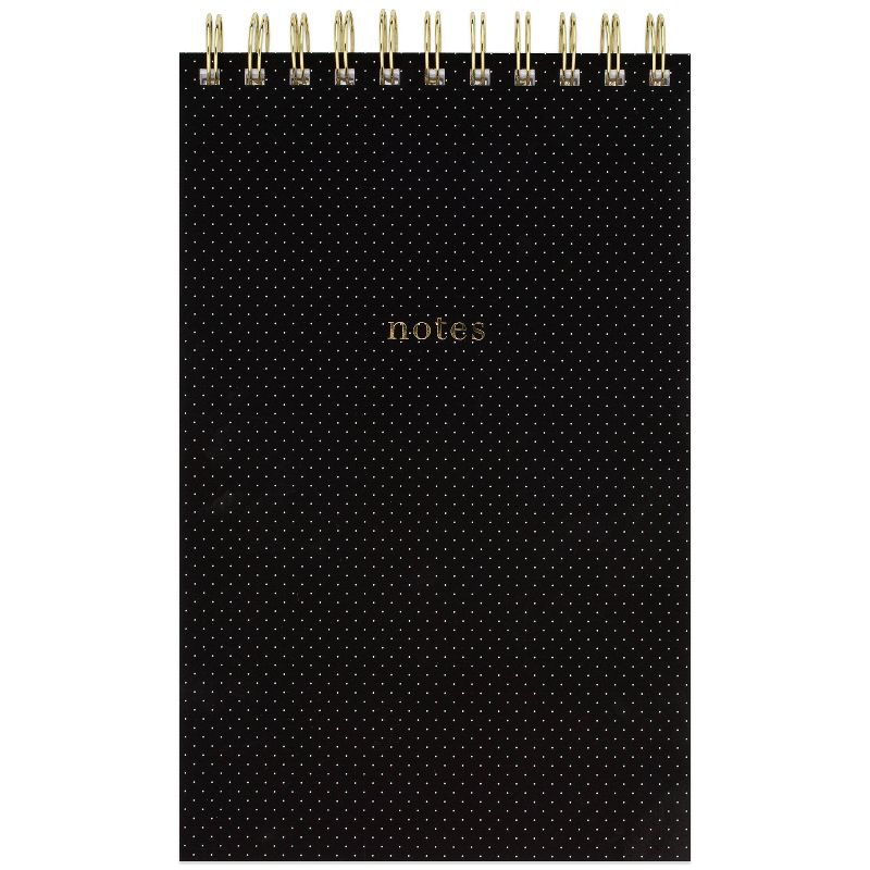Sugar Paper™ 160 sheet 1 Subject Topbound Spiral Notepad 8.25"x5.75" Black with White Dots