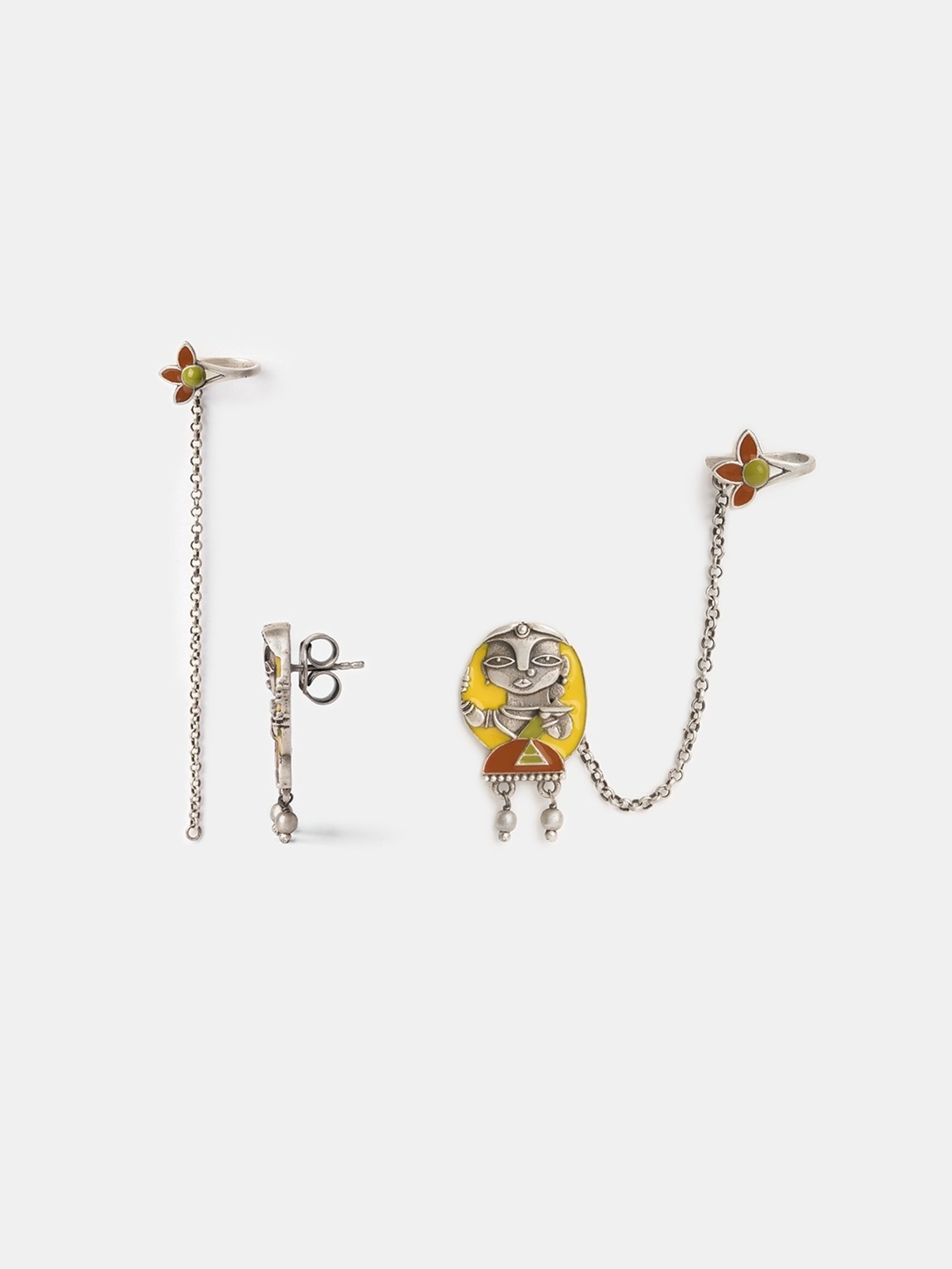 Clara 92.5 Sterling Silver Lily Earrings for Women