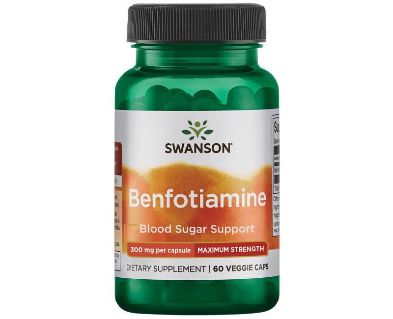 Swanson Benfotiamine - Maximum Strength 300 mg 60 Veggie Capsules.