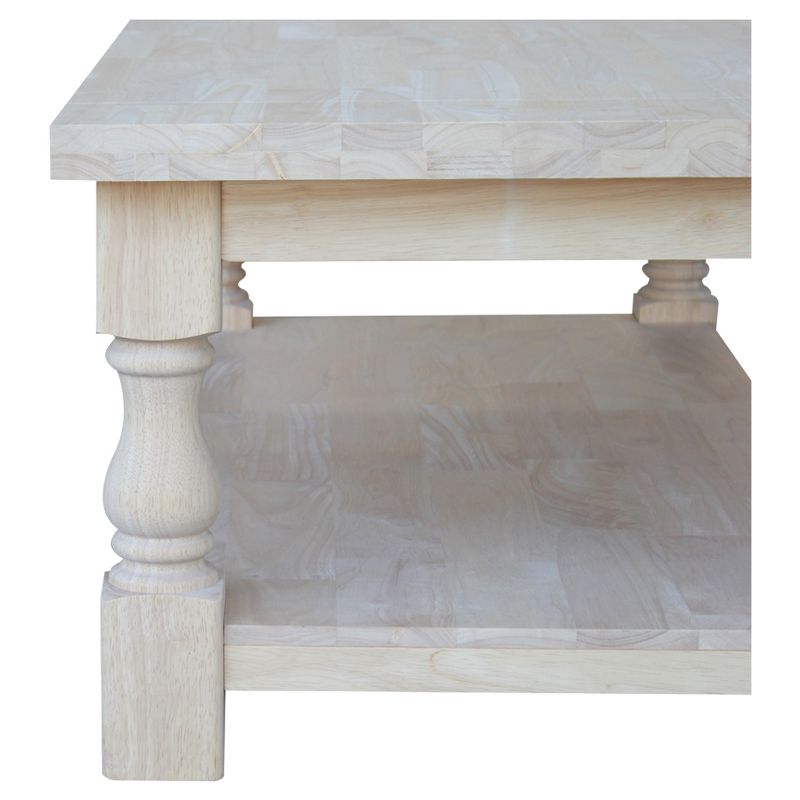 Tuscan Coffee Table - Unfinished - International Concepts