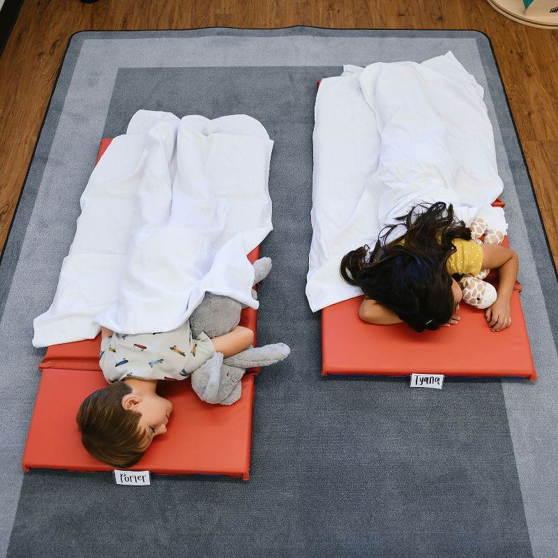 ECR4Kids 12-Pack Rest Time Blanket Cot or Rest Mat Blanket for Daycare or Preschool Nap Time - White