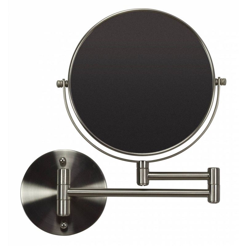 19.56" Round Wall Mount Magnifying Mirror Brushed Nickel - American Imaginations