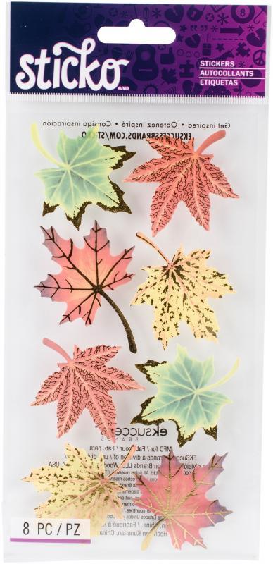 Sticko SPVM-08 Sticko Vellum Stickers-Maple Leaves