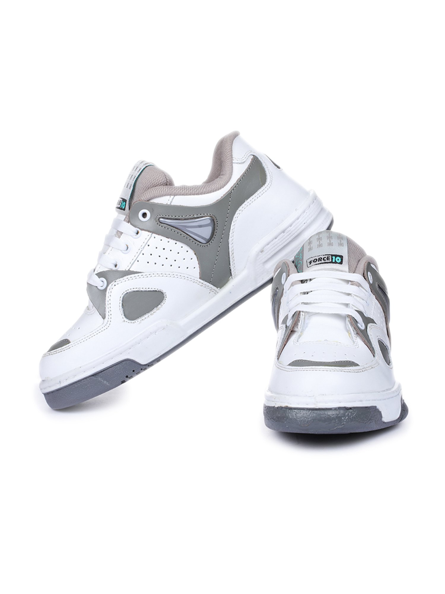 Force 10 by Liberty Men's Grey & White Casual Sneakers