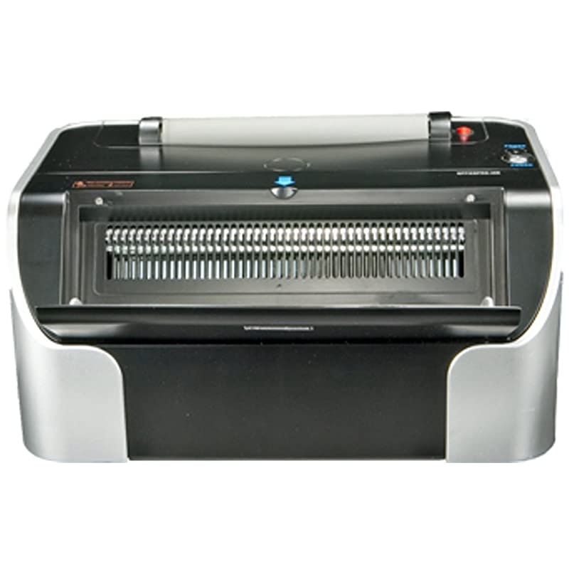 OfficePro-46E Electric Coil Binding Machine, 25mm Binding Capacity, 20 Sheets (20lb) Punching Capacity, 11.7" (A4) Punching Length, 6.35mm Hole Pitch, 4mm Hole Spec, No Foot Pedal Included