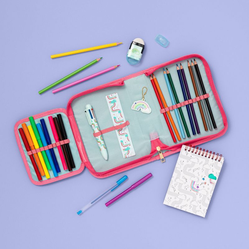 34pc Coloring Kit with Rainbow Cloud Pouch - More Than Magic™