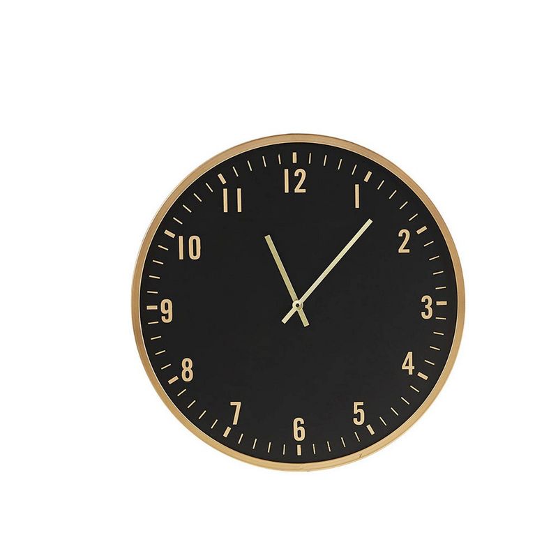 Watson Round Clock Black/Gold - Martha Stewart