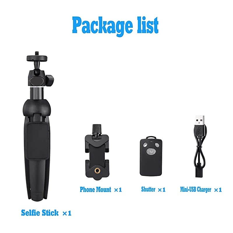 40 Inch Selfie Stick Selfie Stick Tripod with Wireless Remote Phone Tripod Stand Compatible with iPhone 12 11 pro Samsung
