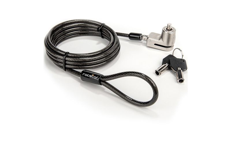 Rocstor Rocbolt&reg; S24 Security Cable With Key Lock and (2) Keys - For Microsoft&reg; Surface&trade; Pro 4/5/6/7 & Surface&trade; Go Tablets