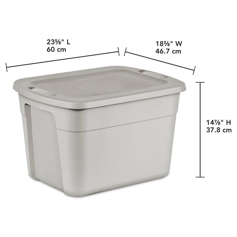 Homz 64 Quart Secured Seal Latch Extra Large Single Clear Stackable Storage Container Tote with Blue Lid for Home, Garage, or Basement (2 Pack)