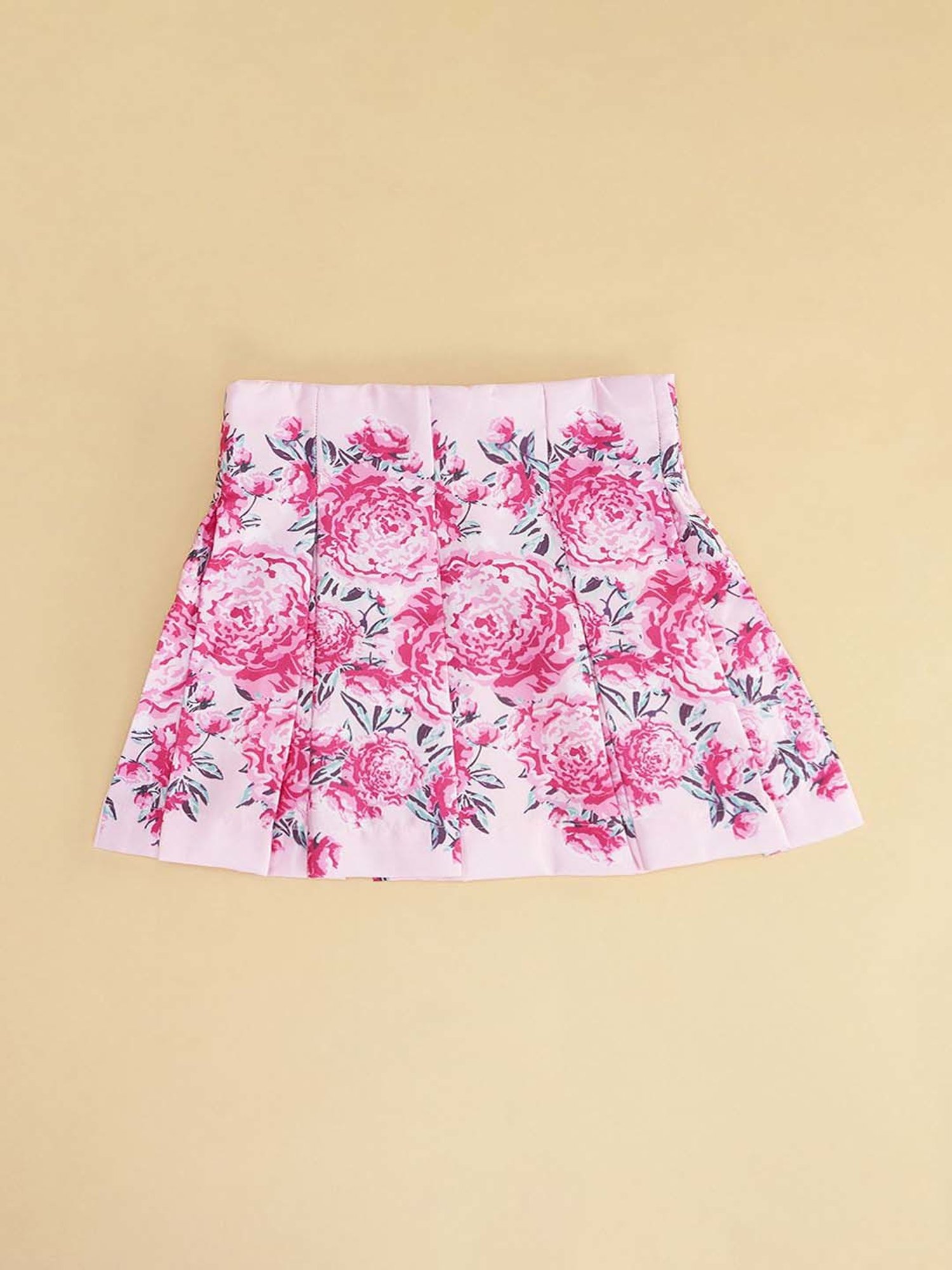 Angel & Rocket Kids Pink Floral Print Skirt