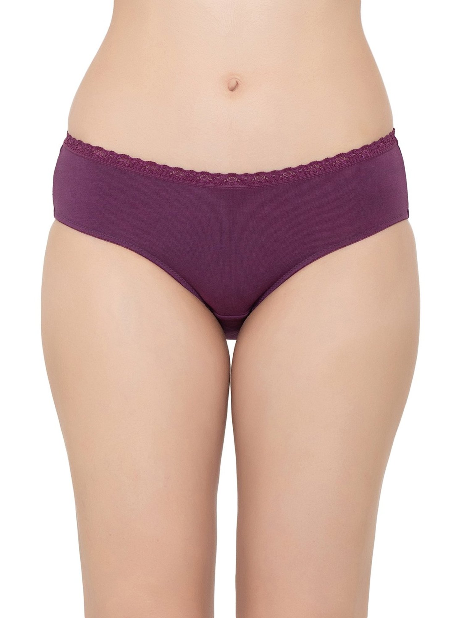 Triumph Purple & White Printed Hipster Panties - Pack Of 3