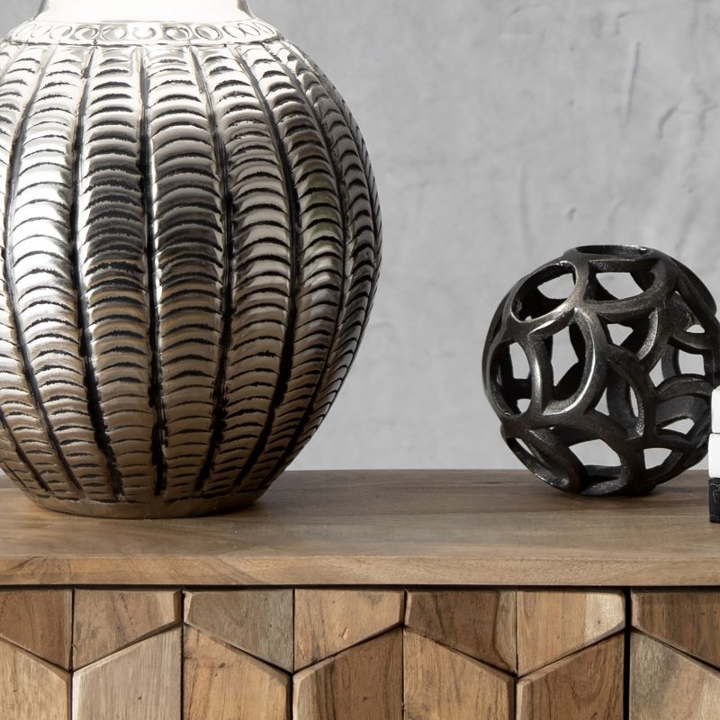 nuLOOM Brentwood 23" Iron Table Lamp Lighting - Nickel 23" H x 14" W x 14" D