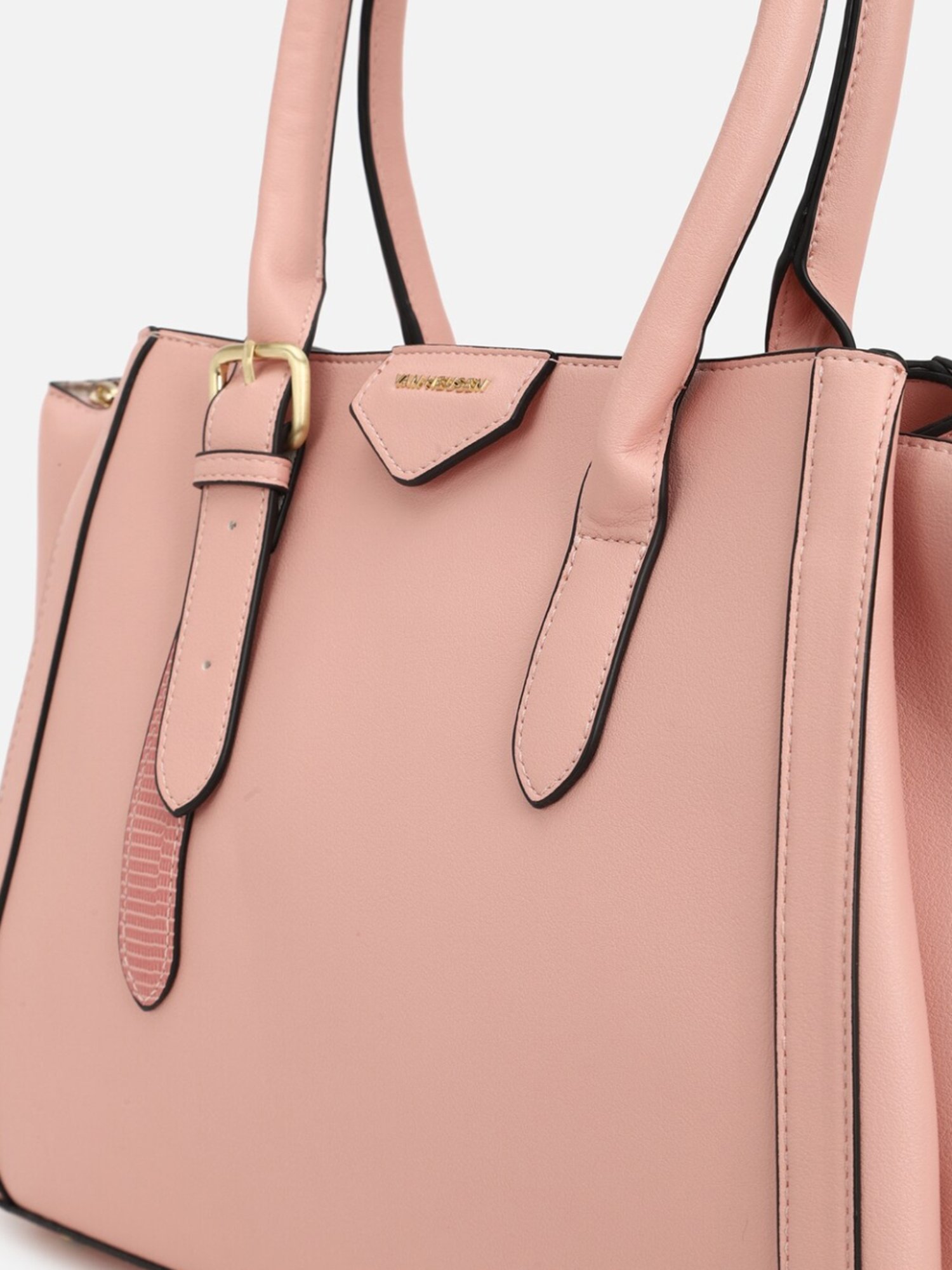 Van Heusen Pink PU Solid Shoulder Handbag