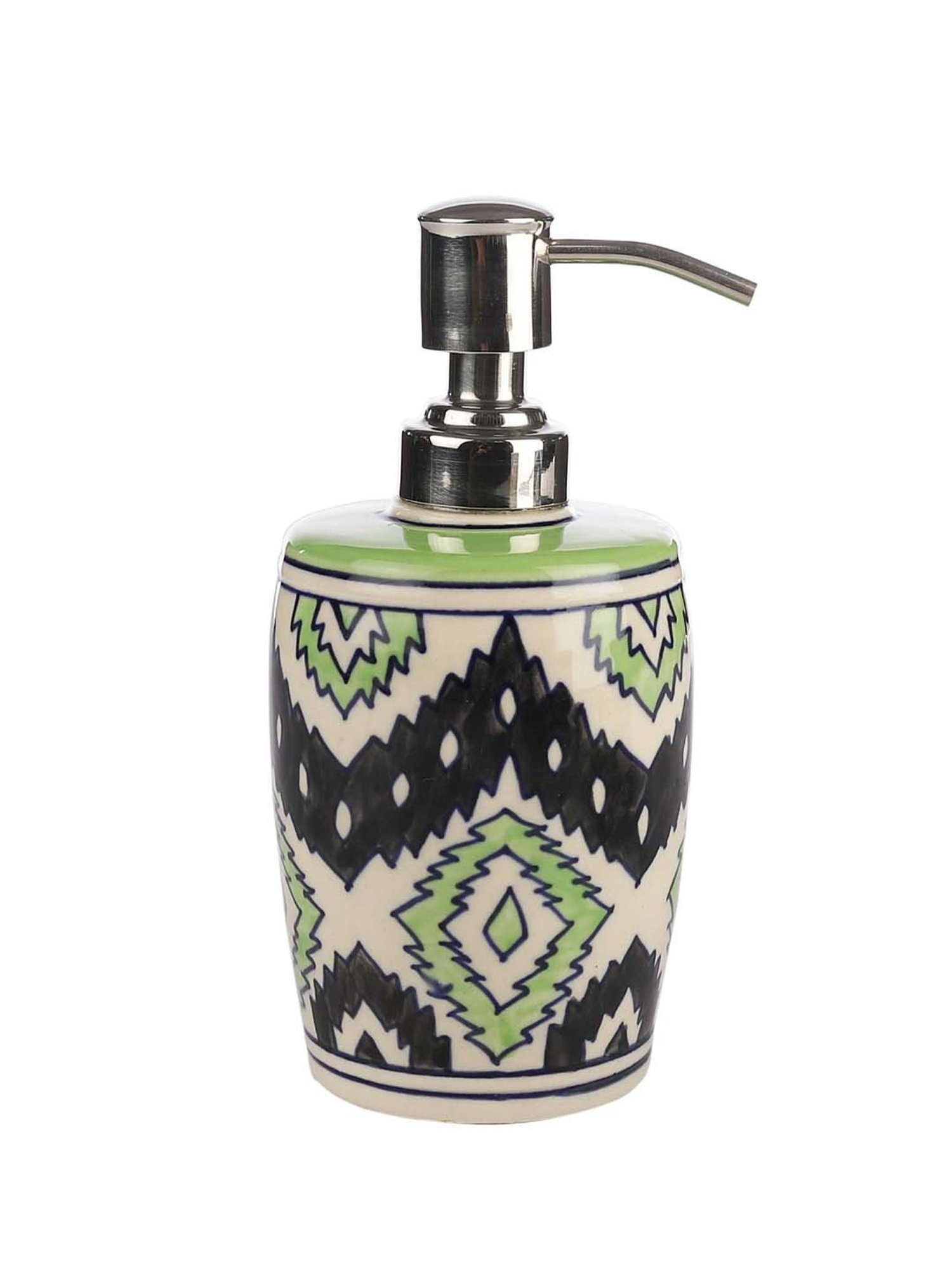 VarEesha Multicolor Ceramic Aztec Liquid Soap Dispener (0.30L) - Set of 1