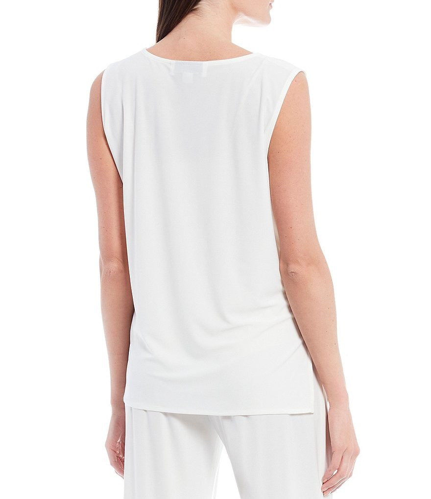 Caroline Rose Stretch Knit Jersey Longer Tank