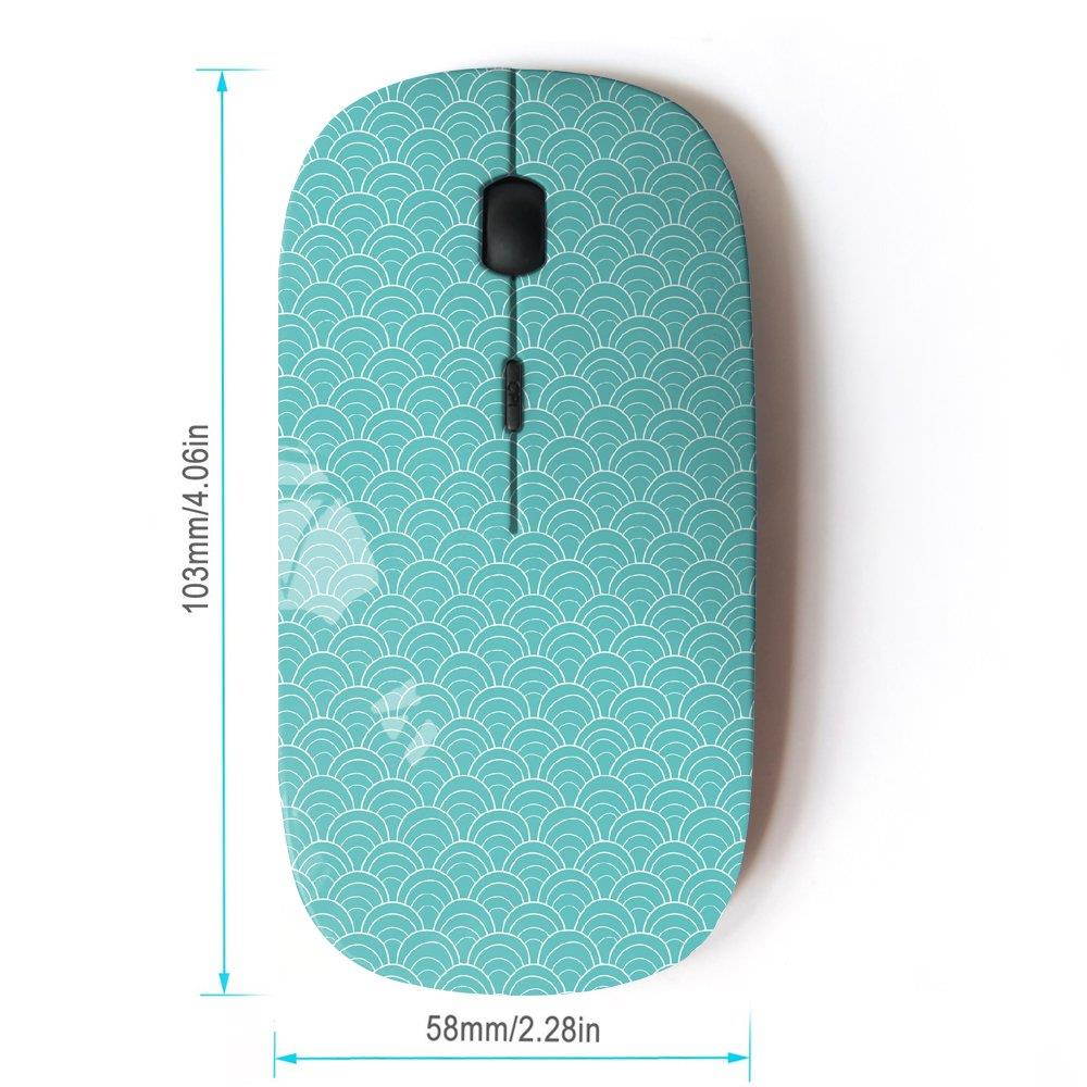 KOOLmouse [ Optical 2.4G Wireless Computer Mouse ] [ Teal Vintage Herringbone ]
