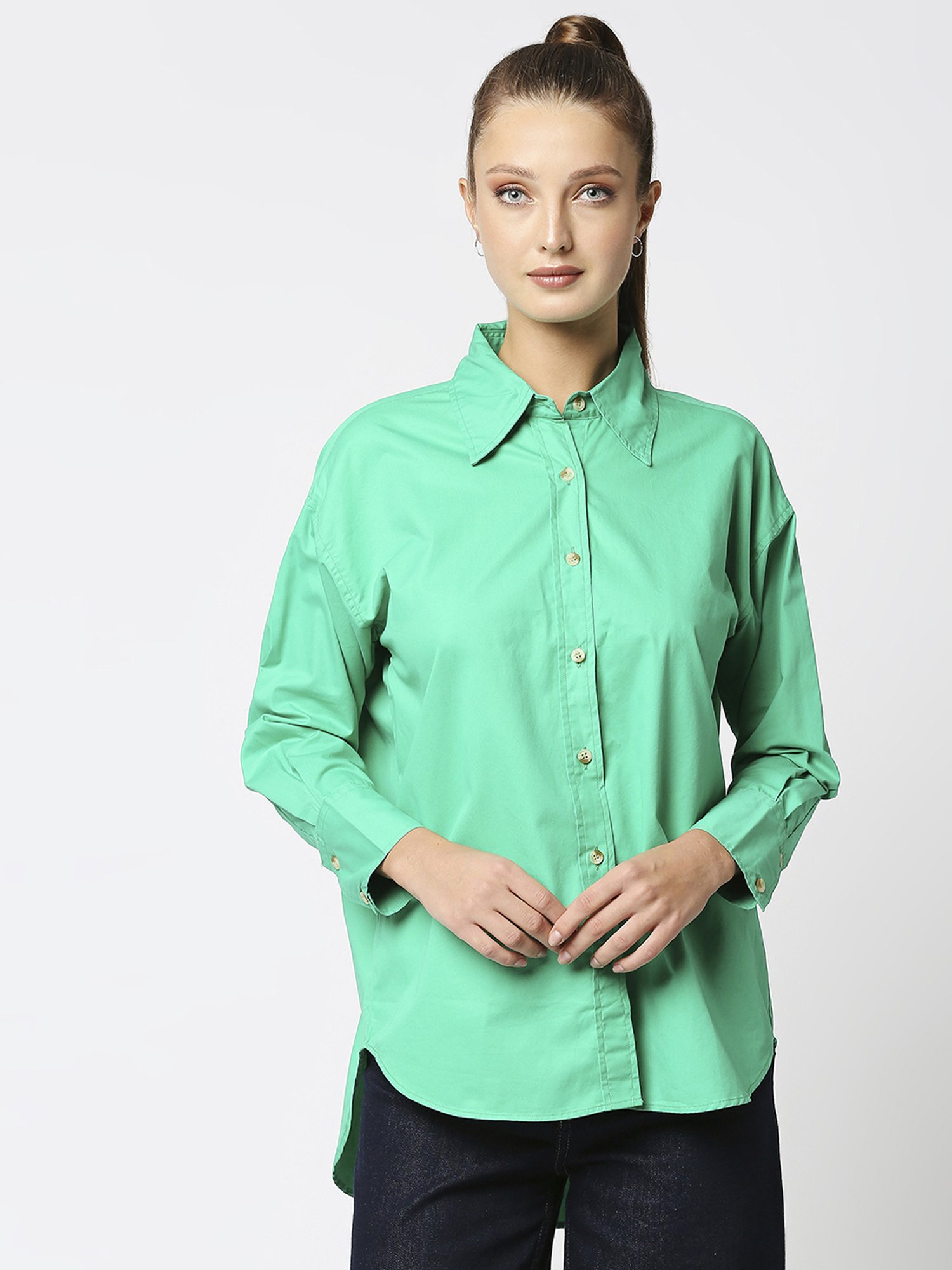 Remanika Green Pure Cotton Shirt