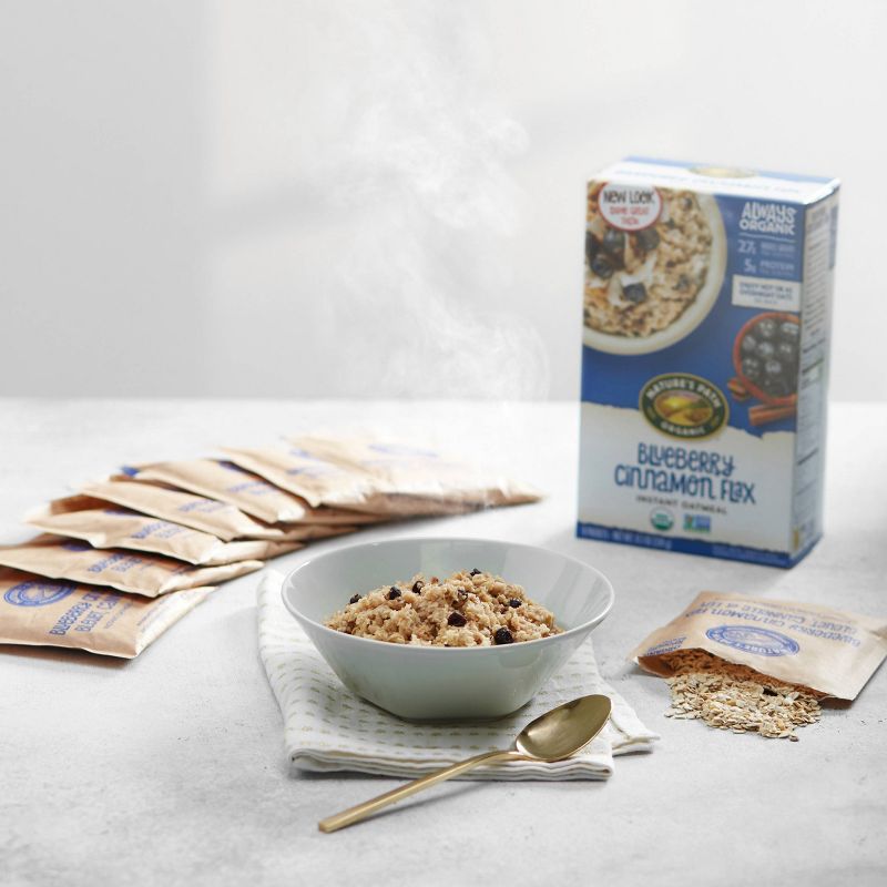 Nature's Path Organic Blueberry Cinnamon Flax Instant Oatmeal - 8ct